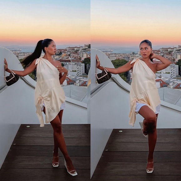 Zara Off White Vinyl Wedge Sandals - Picture 6 of 17